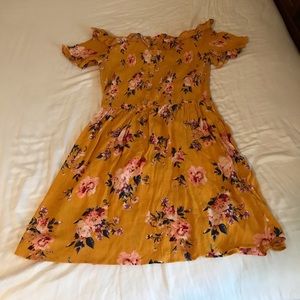 Mustard yellow spring dress